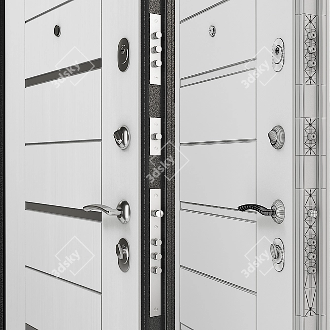 Delta-M 11 DL-1: Rugged Entrance Door with Quality Materials & Locks 3D model image 2