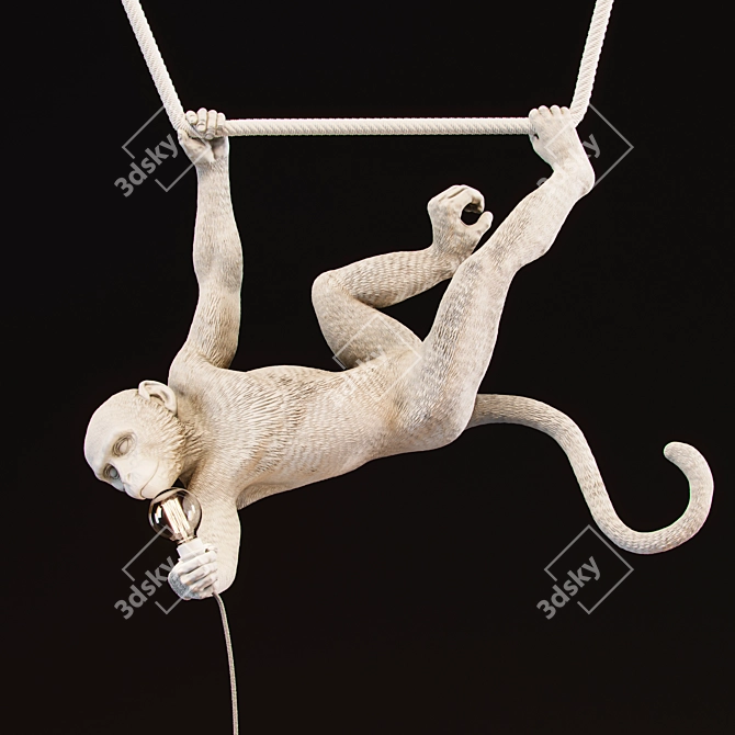 Whimsical Monkey Lamp Swing 3D model image 3