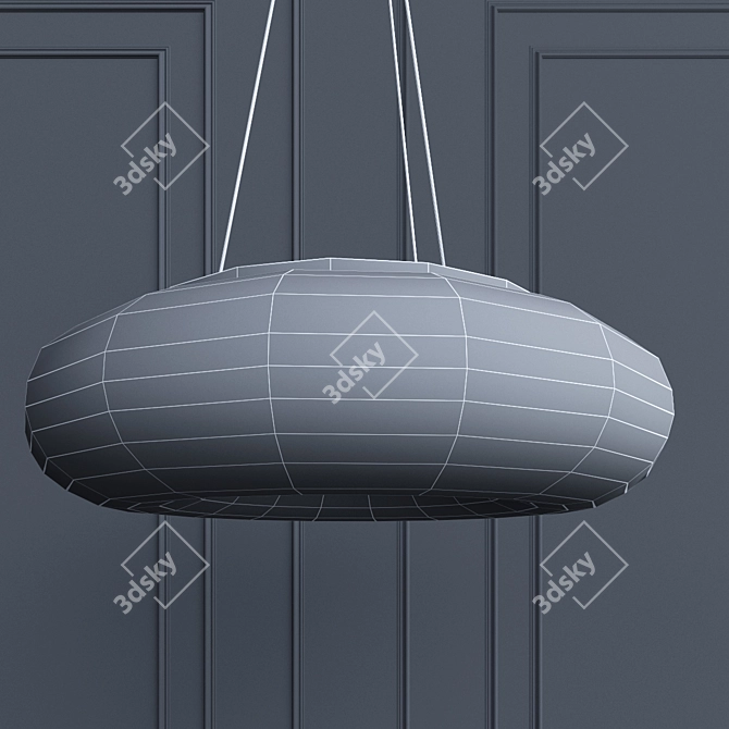 Modern Bianco Pendant Light 3D model image 2