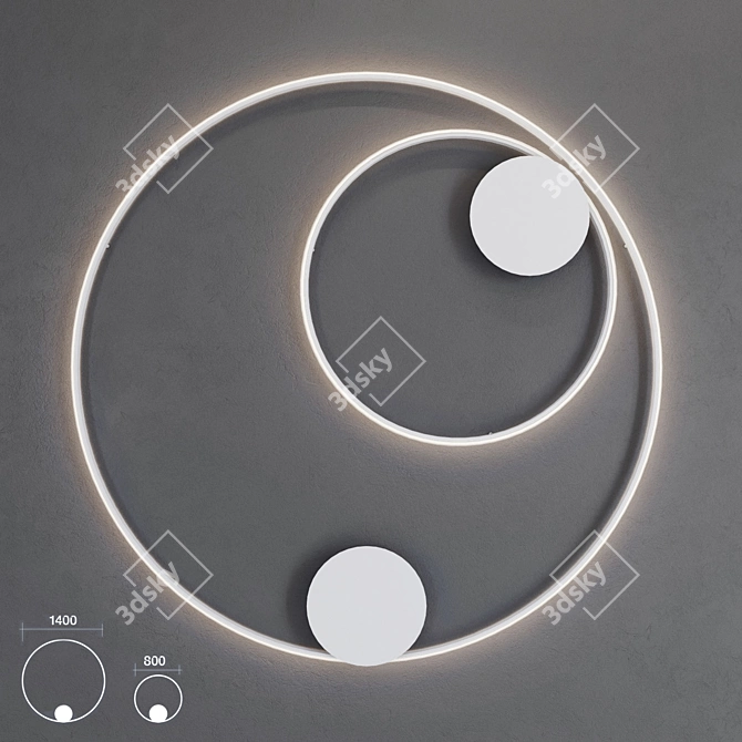 Elegant Fabbian Olymp Wall and Ceiling Lamp 3D model image 1