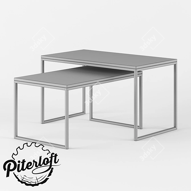 Industrial Reims Tables 3D model image 2