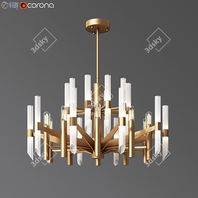 Elegant Ceiling Light Collection for Sophisticated Spaces 3D model image 2