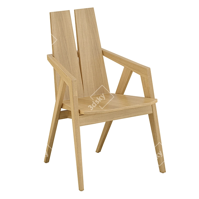 Fameg Vero B-1902: Elegant & Ergonomic Wood Chair 3D model image 1