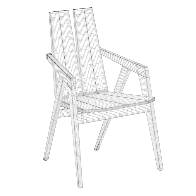 Fameg Vero B-1902: Elegant & Ergonomic Wood Chair 3D model image 3