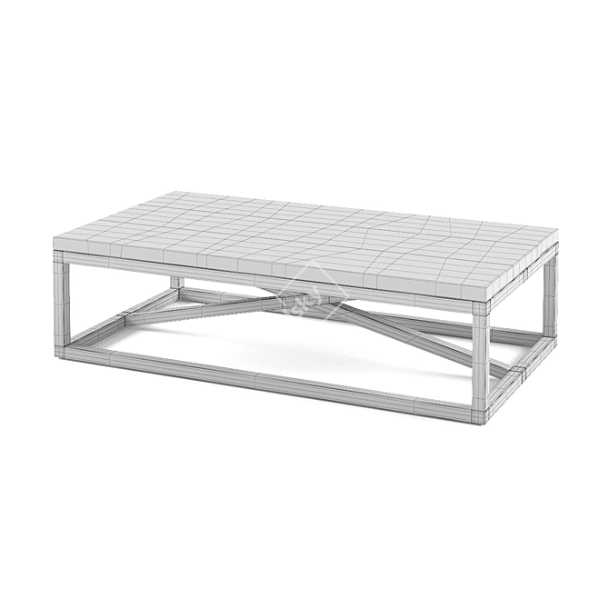 Industrial Chic Coffee Table 3D model image 2