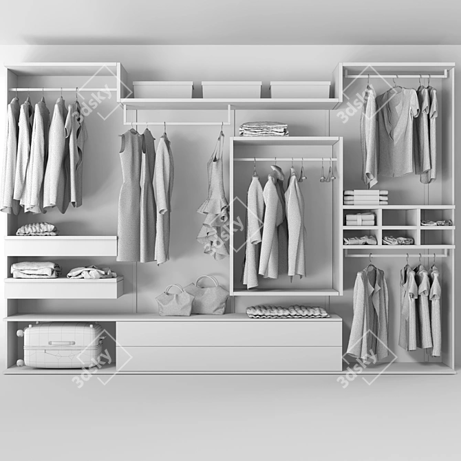 Versatile Wardrobe: 3D Models & Textures 3D model image 2