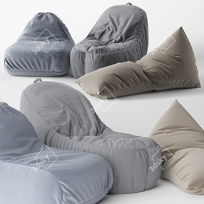 Versatile Bean Bags Set (IKEA and Woodnotes) 3D model image 1