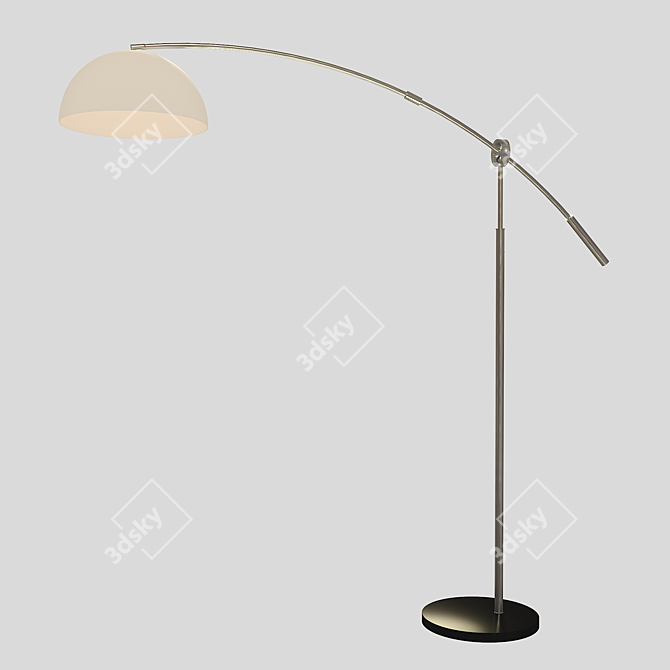 Sleek Steel Arch Lamp 3D model image 1