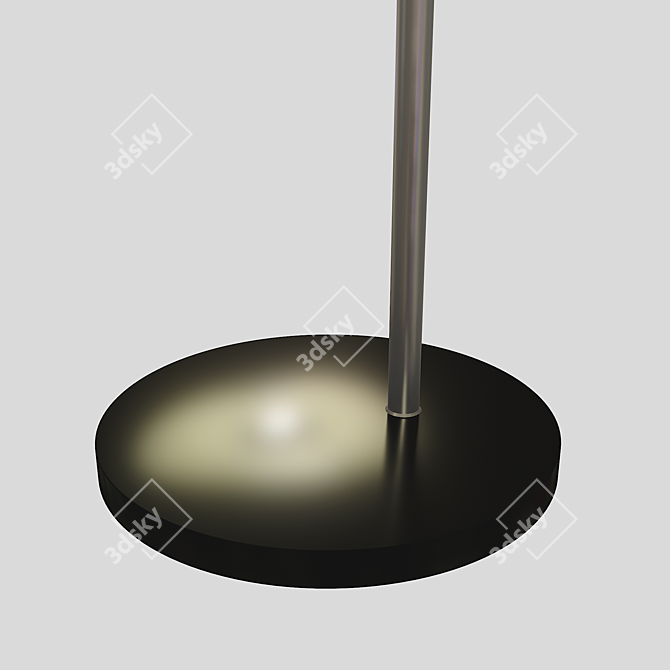 Sleek Steel Arch Lamp 3D model image 3