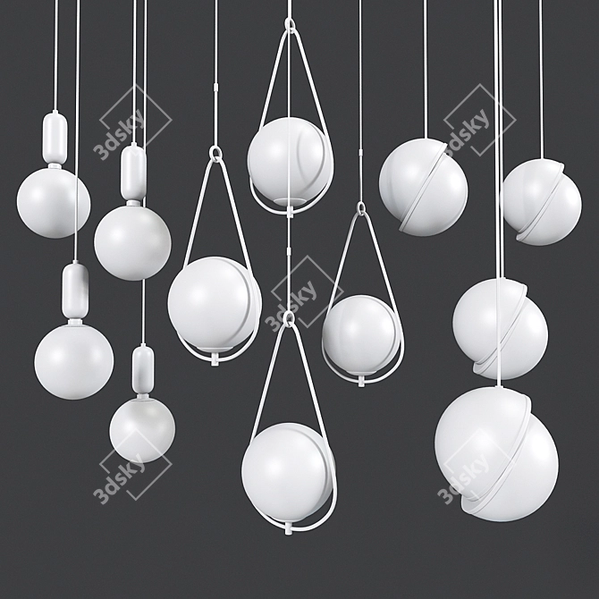 Modern Ceiling Light Set 29 3D model image 2