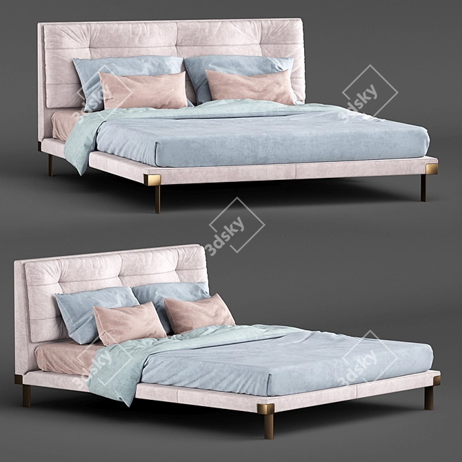 Luxury Baxter Viktor Bed 3D model image 1