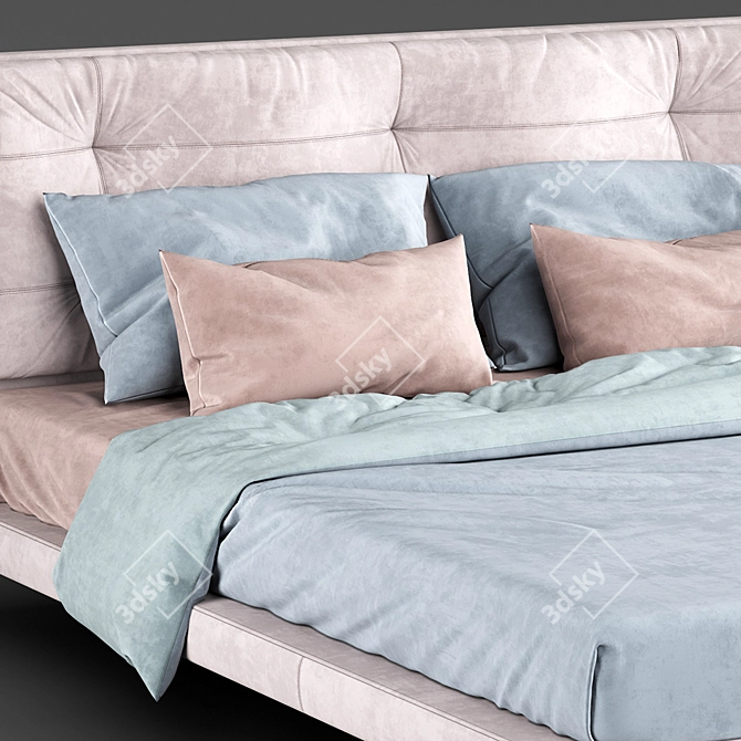 Luxury Baxter Viktor Bed 3D model image 2