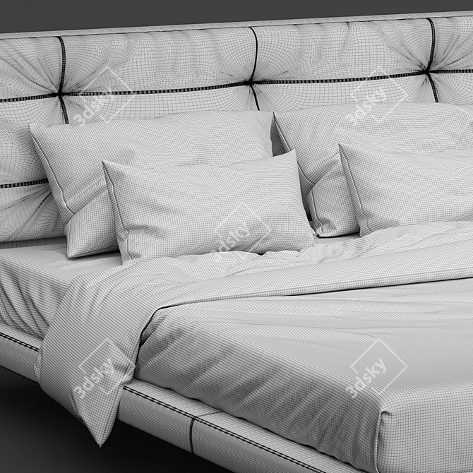 Luxury Baxter Viktor Bed 3D model image 3