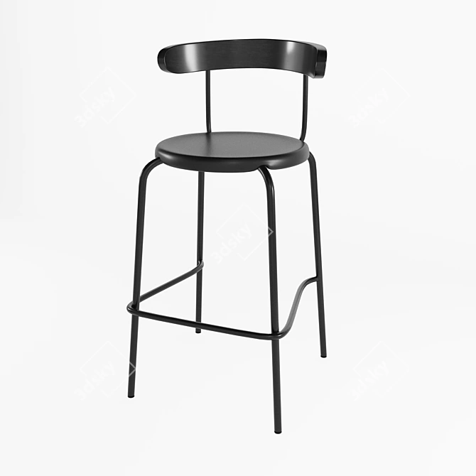 INGVARE Bar Stool: Sleek Design, Comfortable Height 3D model image 1