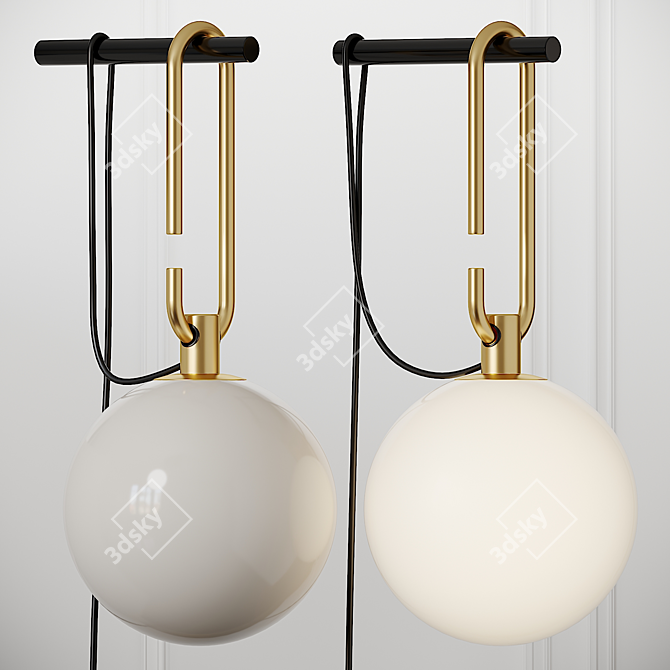 Modern NH Wall Lamp 3D model image 1