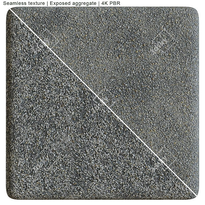 Midway Concrete Exposed Aggregate #3 3D model image 1