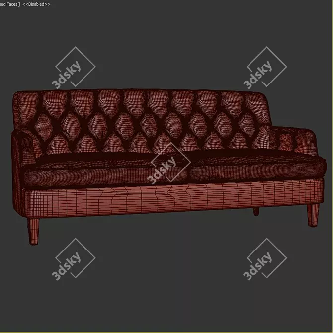 Elegant Janvey Sofa 3D model image 3