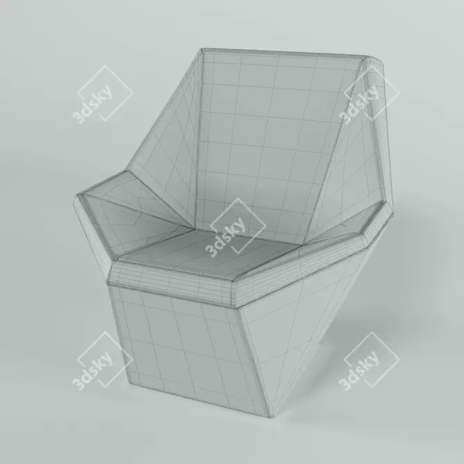 Knoll Washington Prism Chair: Sleek Design with High-Quality Textures 3D model image 2