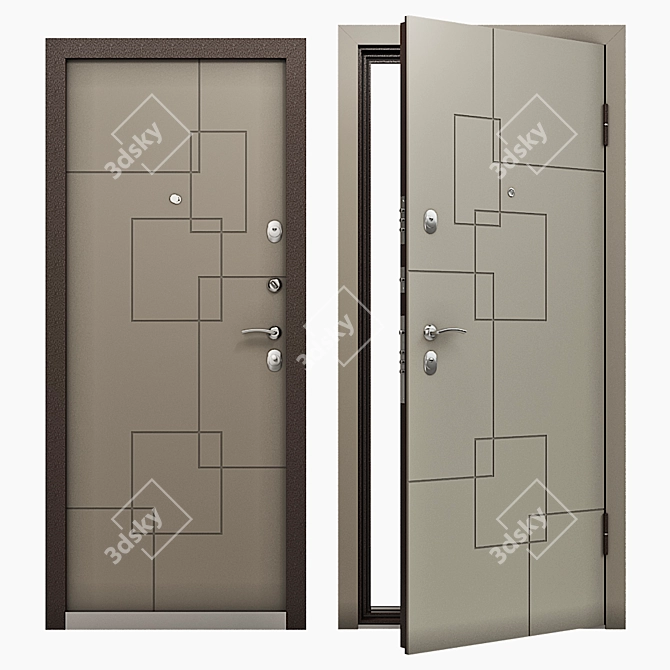 Reliable and Stylish Entrance Door | Torex Delta M 10 D21 3D model image 1