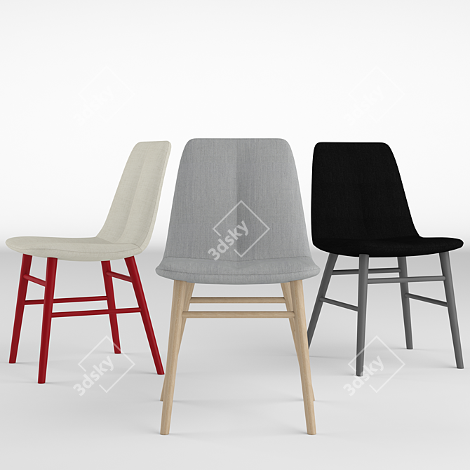 Modern Elegance: Novamobili Natt Chair & Torii Table 3D model image 2