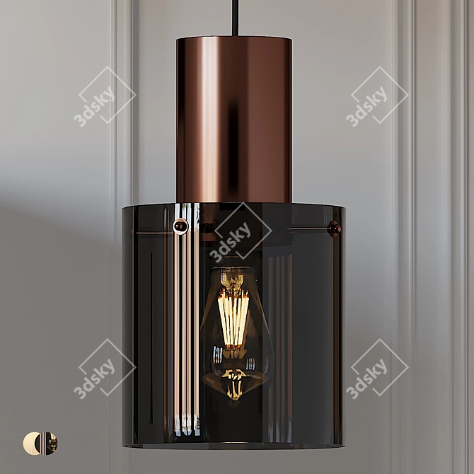 Elegant Opal Pendant Light: Original BTC WALTER 3D model image 1