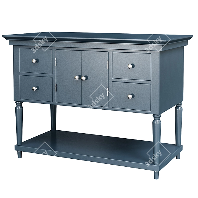 Delvalle 4 Drawer Console Table 3D model image 1