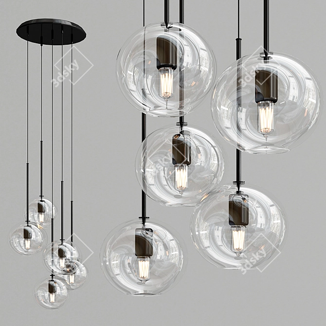 Bonito Glass Pendant Light 3D model image 1