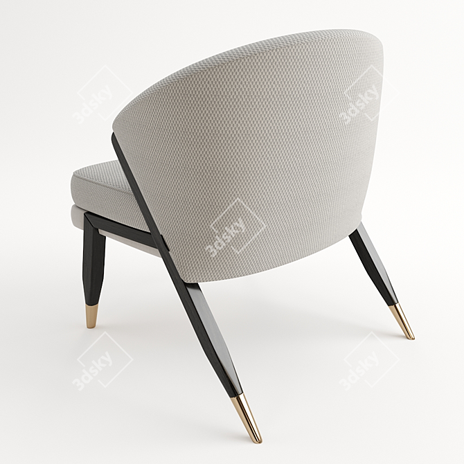 Elegant Frato Carmel Chair 3D model image 2