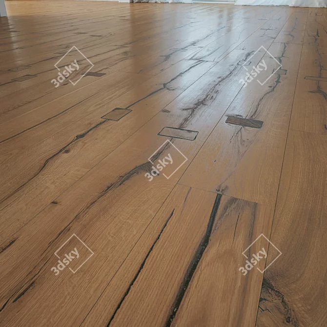 Exquisite Madagascar Oak Flooring 3D model image 1