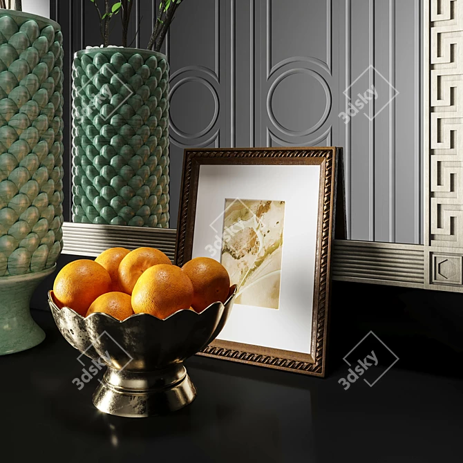 Blossom Console Set - Cherry Sakura Vase 3D model image 2