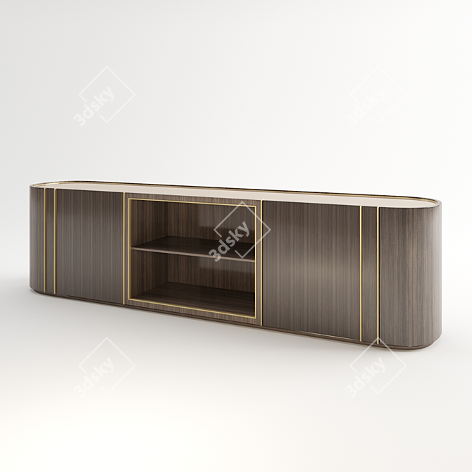 Modern TV Unit: FRATO BERGEN 3D model image 2