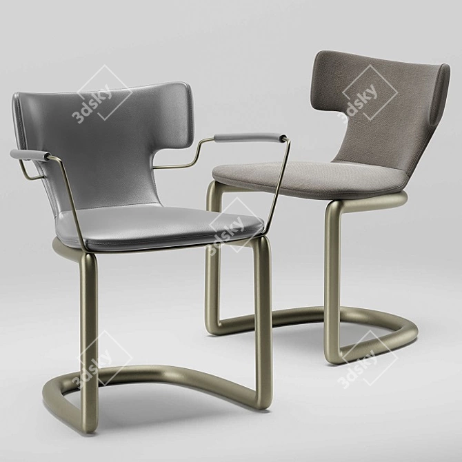 Sleek Amy Chair: Perfect Blend of Style and Comfort 3D model image 1