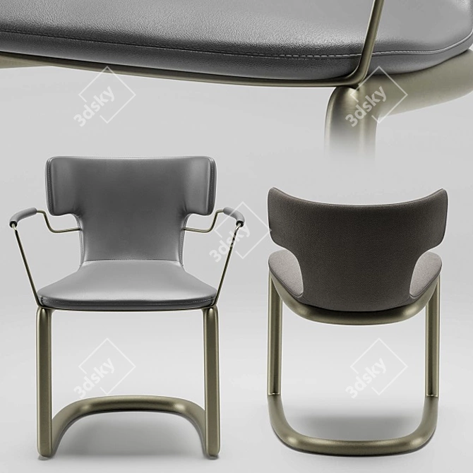 Sleek Amy Chair: Perfect Blend of Style and Comfort 3D model image 2