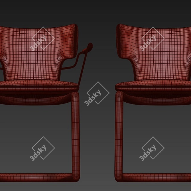 Sleek Amy Chair: Perfect Blend of Style and Comfort 3D model image 3