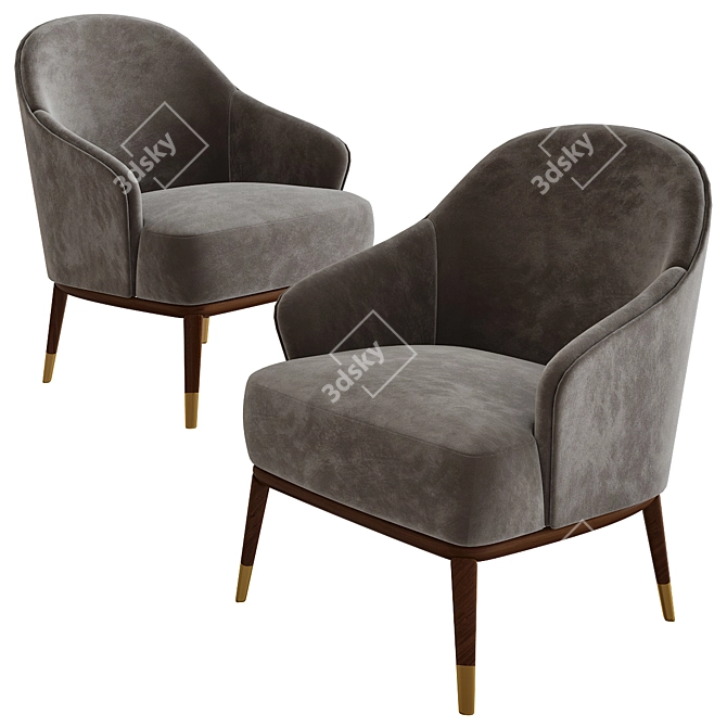 Sophisticated Comfort: LESLIE ARMCHAIRS 3D model image 1