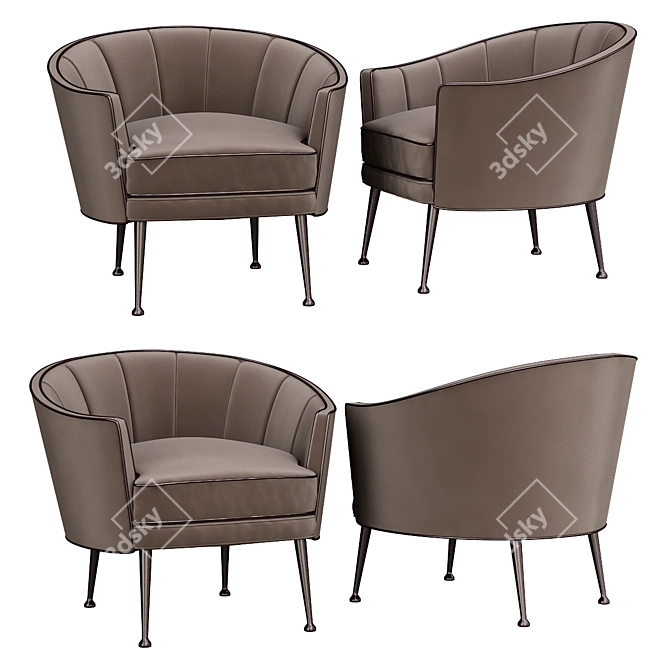 Maya Armchair - Brabbu: Luxurious Comfort and Style 3D model image 1