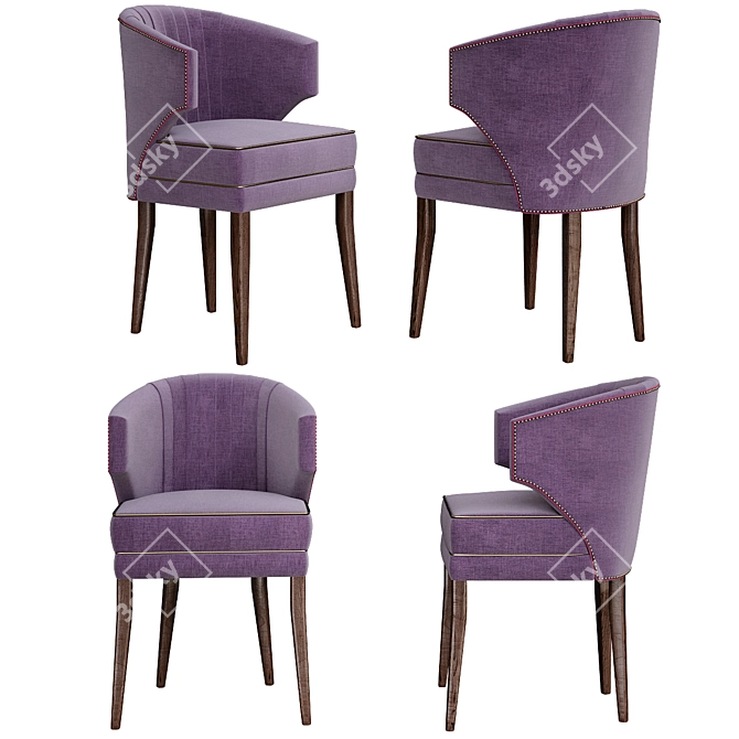 Elegant Ibis Dining Chair 3D model image 1