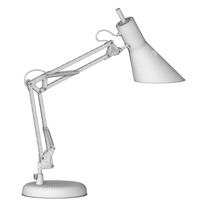 Black Metal Office Table Lamp: Norden 01032/1 3D model image 3