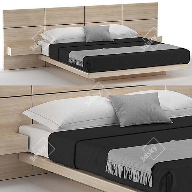 Modern Box Bed: 3DMax Design 3D model image 1