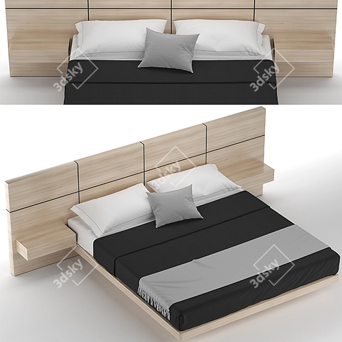 Modern Box Bed: 3DMax Design 3D model image 2