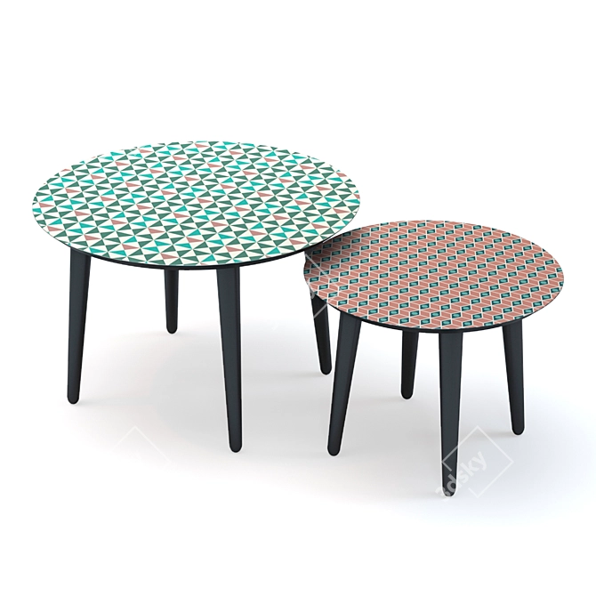SOFIA Decorative Pattern Coffee Table 3D model image 1