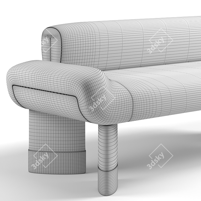 Elegant Smile Daybed: Valle 3D model image 3