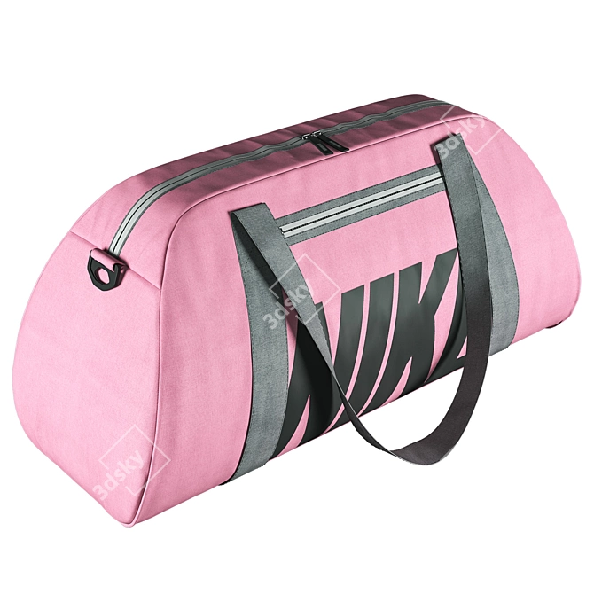 Title: Pink Nike Gym Club Duffel Bag 3D model image 1