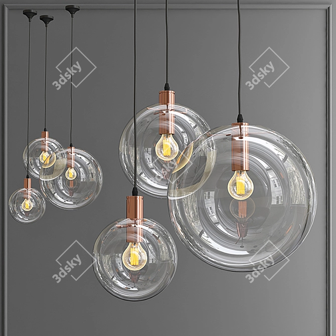 ClassiCon Selene Сopper Pendant Lamp 3D model image 1