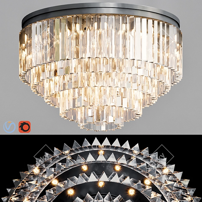 Odeon C3001: Stylish V-Ray Chandelier 3D model image 1