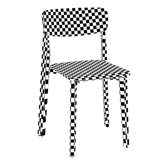 Fameg Pala A-1907: Stylish Beech Wood Chair 3D model image 2
