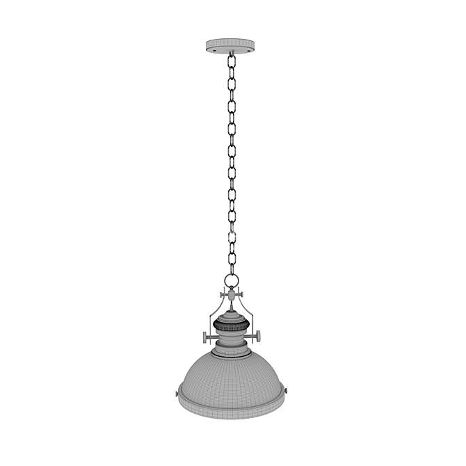 Vintage Loft Pendant Light 3D model image 3