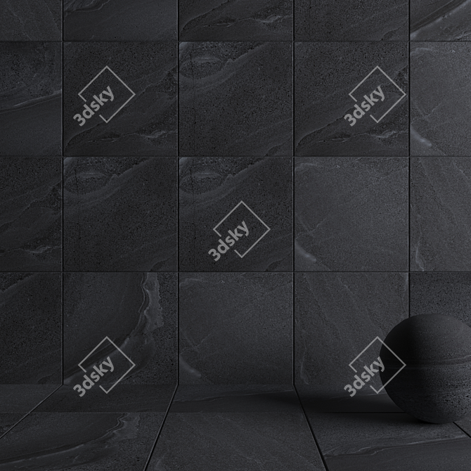 Black Beauty Wall/Floor Tiles 3D model image 3