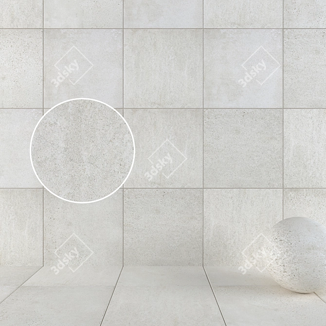 Modern Ivory Wall Tiles 3D model image 1