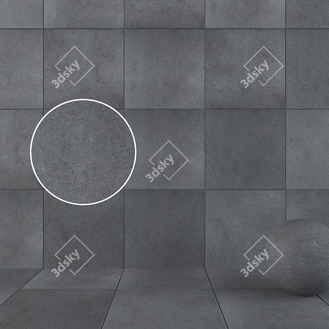 Premium HD Graphite Wall & Floor Tiles 3D model image 1